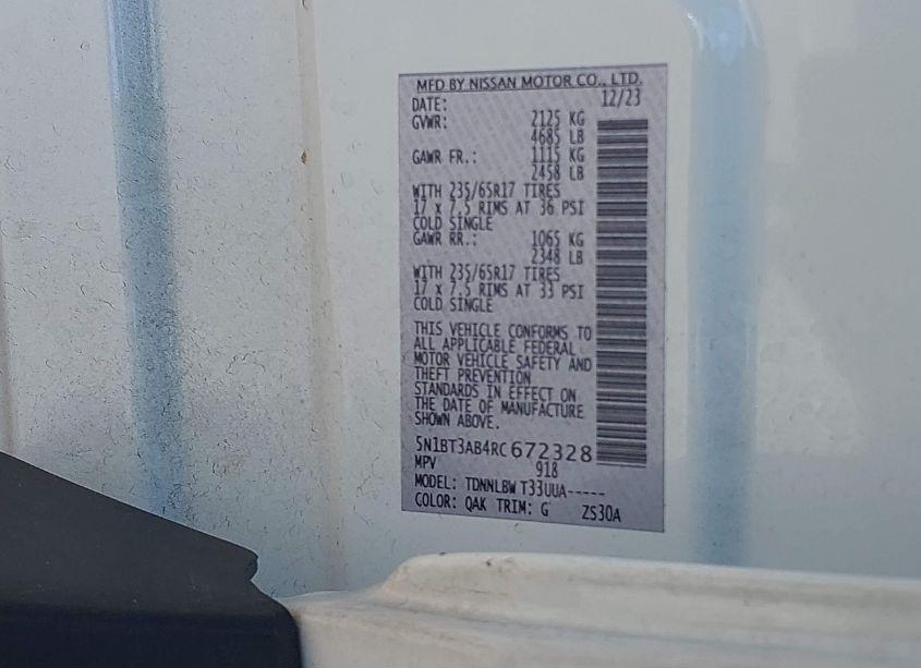 Photo 9 of 2024 Nissan Rogue S INTELLIGENT AWD (VIN 5N1BT3AB4RC672328)