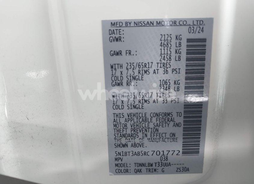 Photo 9 of 2024 Nissan Rogue S INTELLIGENT AWD (VIN 5N1BT3AB5RC701772)