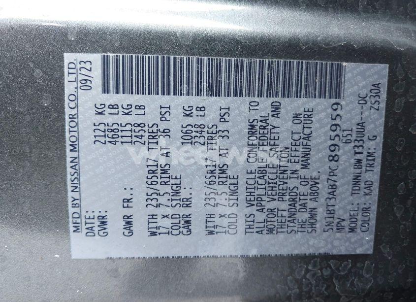 Photo 9 of 2023 Nissan Rogue S INTELLIGENT AWD (VIN 5N1BT3AB7PC895959)