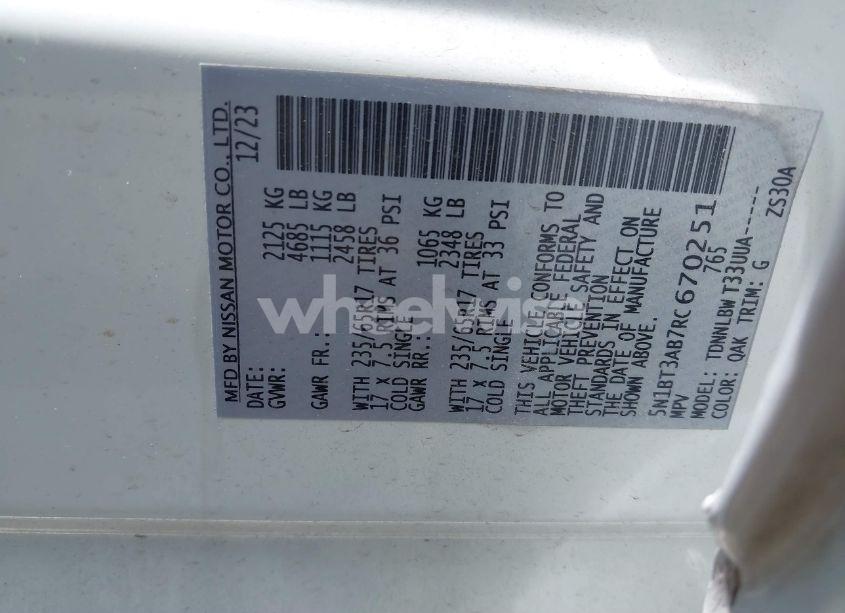 Photo 9 of 2024 Nissan Rogue S (VIN 5N1BT3AB7RC670251)