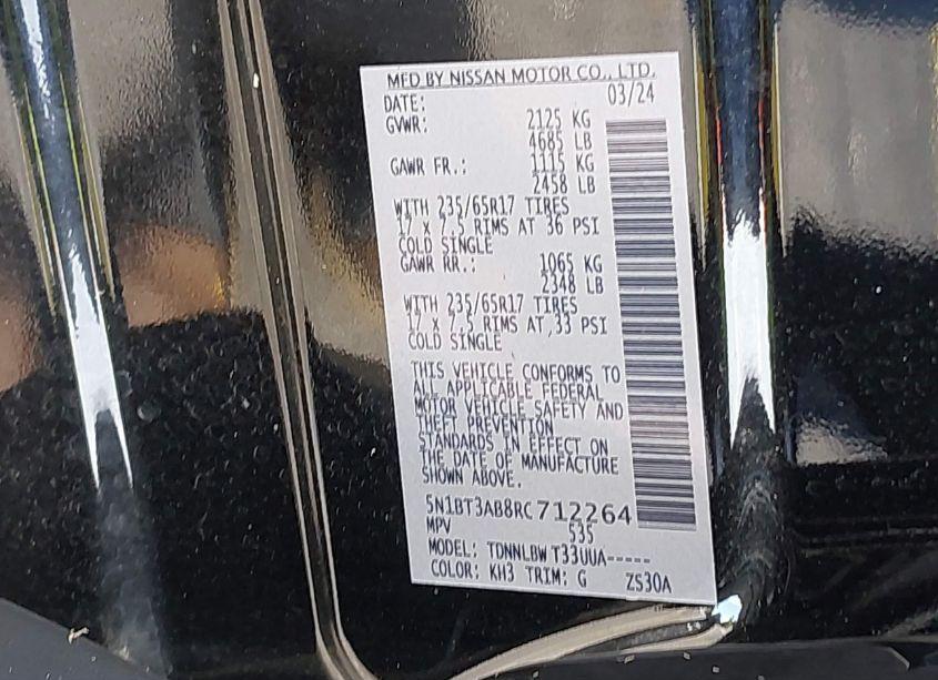 Photo 9 of 2024 Nissan Rogue S INTELLIGENT AWD (VIN 5N1BT3AB8RC712264)