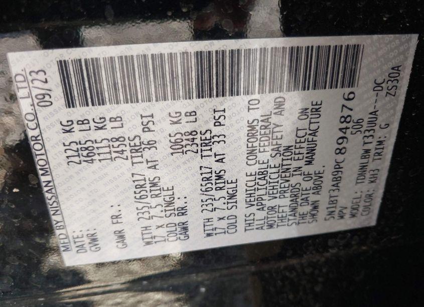 Photo 9 of 2023 Nissan Rogue S INTELLIGENT AWD (VIN 5N1BT3AB9PC894876)