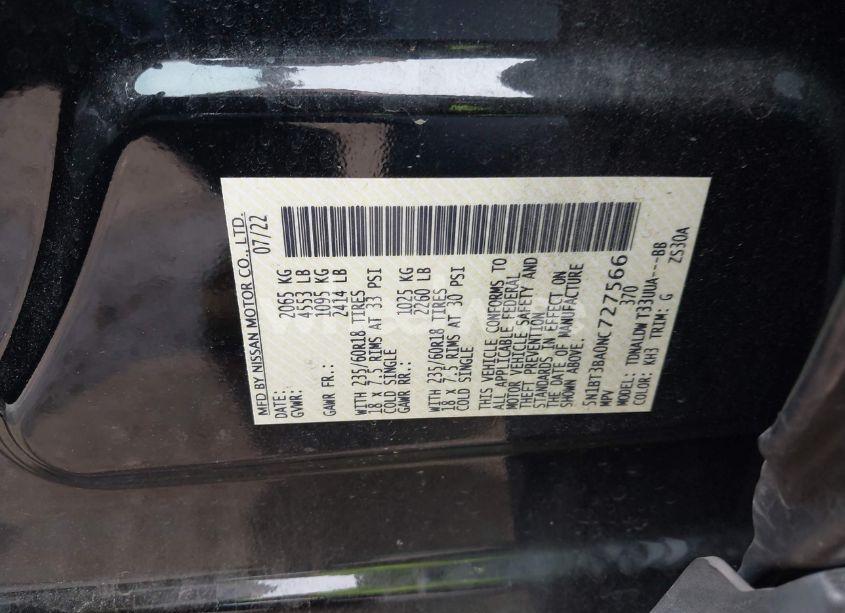 Photo 9 of 2022 Nissan Rogue SV FWD (VIN 5N1BT3BA0NC727566)