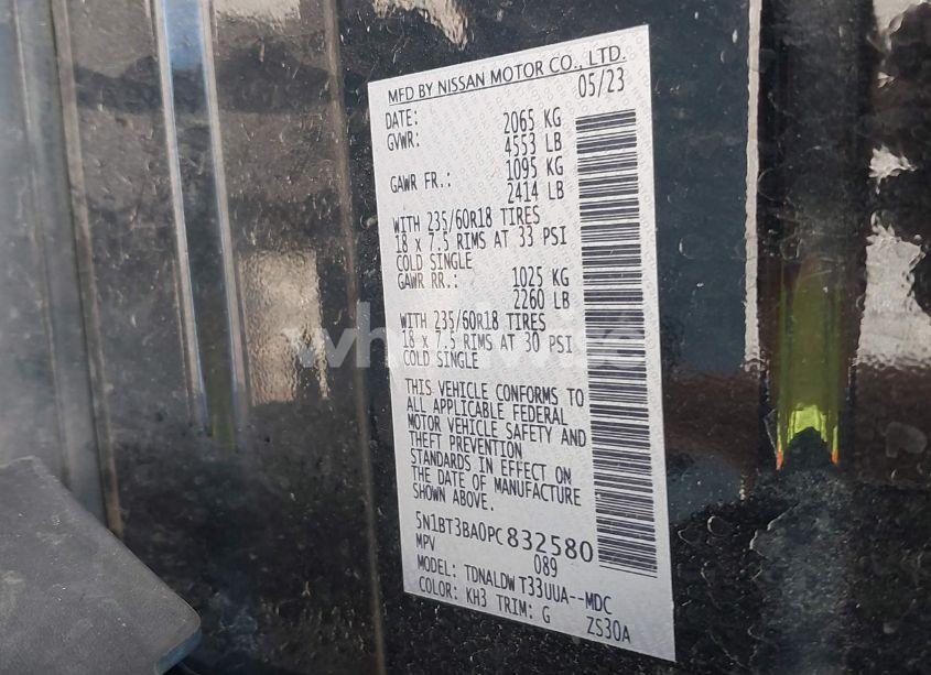 Photo 9 of 2023 Nissan Rogue SV FWD (VIN 5N1BT3BA0PC832580)