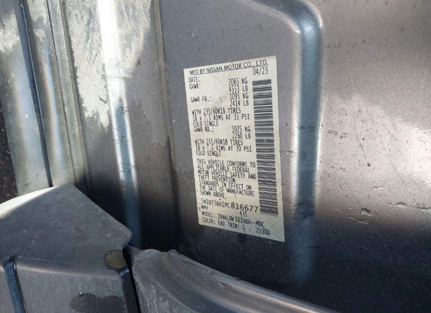 Photo 9 of 2023 Nissan Rogue SV FWD (VIN 5N1BT3BA1PC816677)