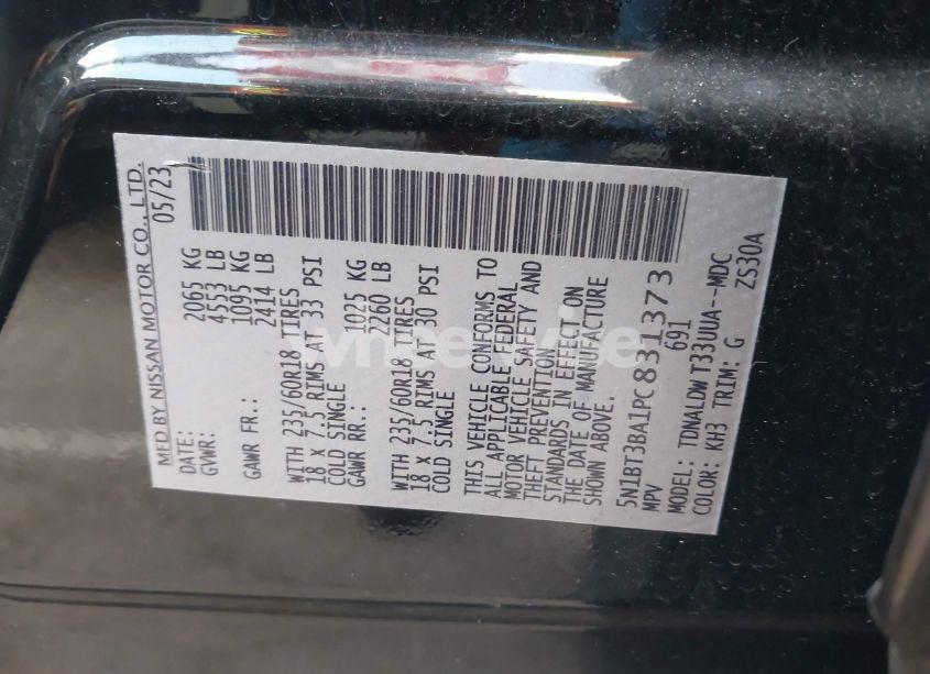 Photo 9 of 2023 Nissan Rogue SV FWD (VIN 5N1BT3BA1PC831373)