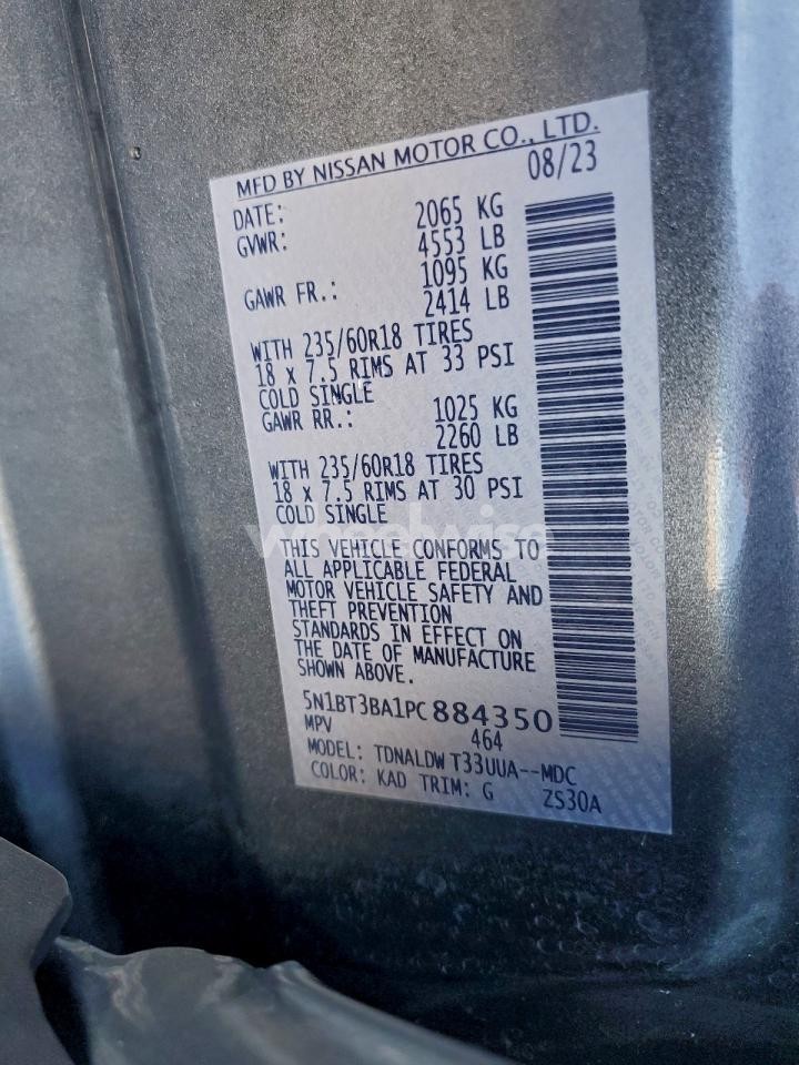 Photo 14 of 2023 NISSAN ROGUE SV (VIN 5N1BT3BA1PC884350)