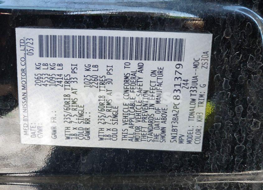 Photo 9 of 2023 Nissan Rogue SV FWD (VIN 5N1BT3BA2PC831379)