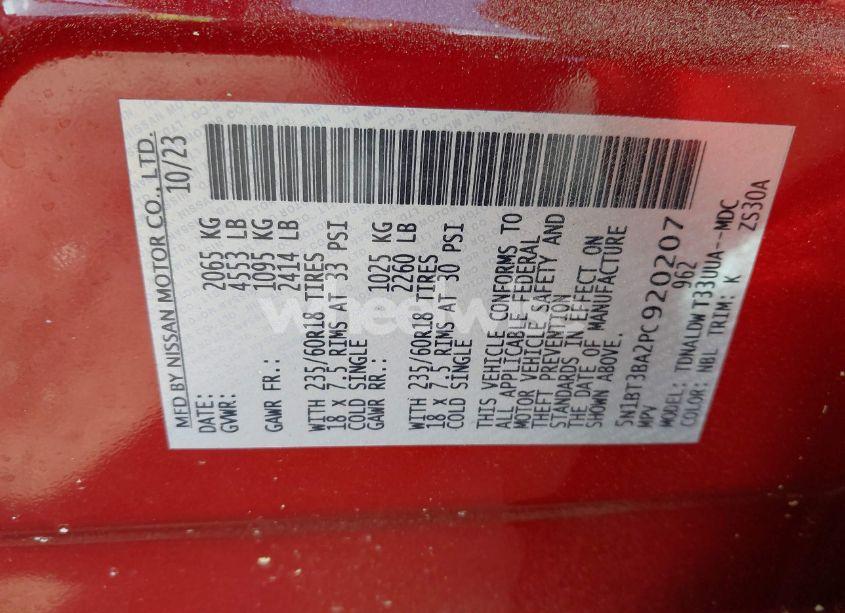 Photo 9 of 2023 Nissan Rogue SV FWD (VIN 5N1BT3BA2PC920207)