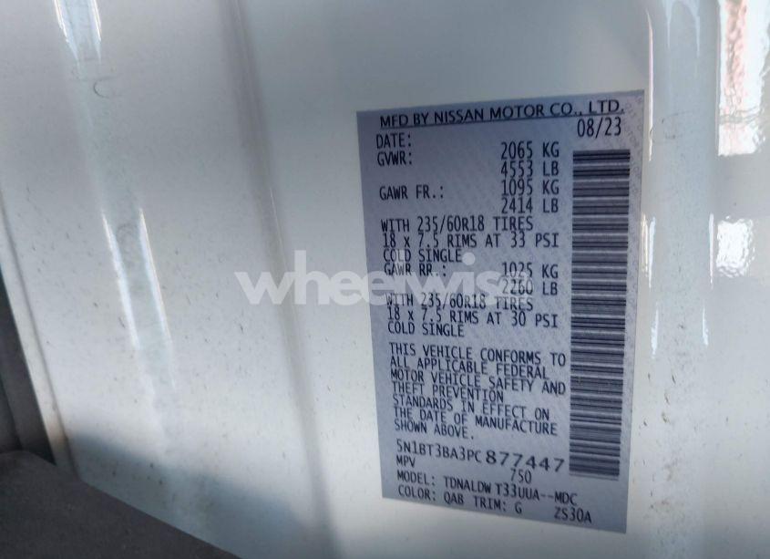 Photo 9 of 2023 Nissan Rogue SV FWD (VIN 5N1BT3BA3PC877447)