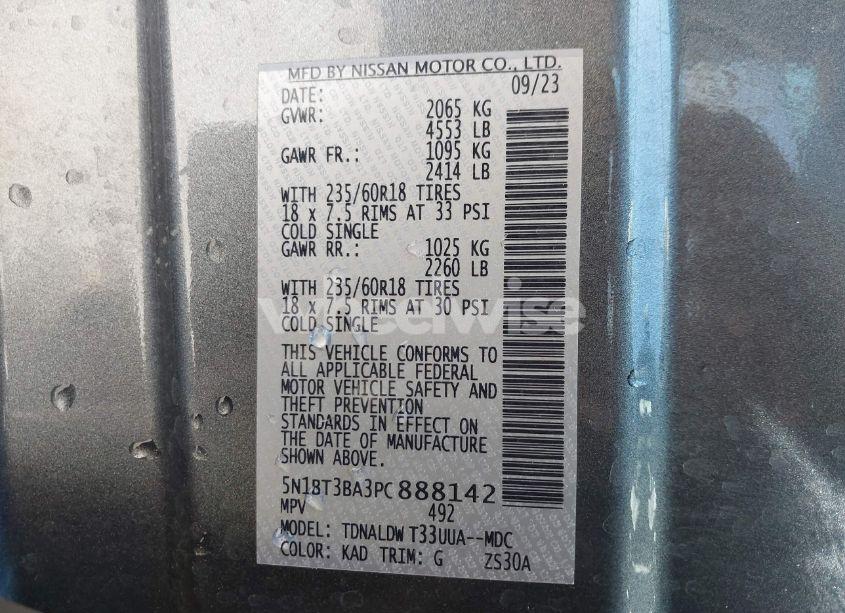 Photo 9 of 2023 Nissan Rogue SV FWD (VIN 5N1BT3BA3PC888142)