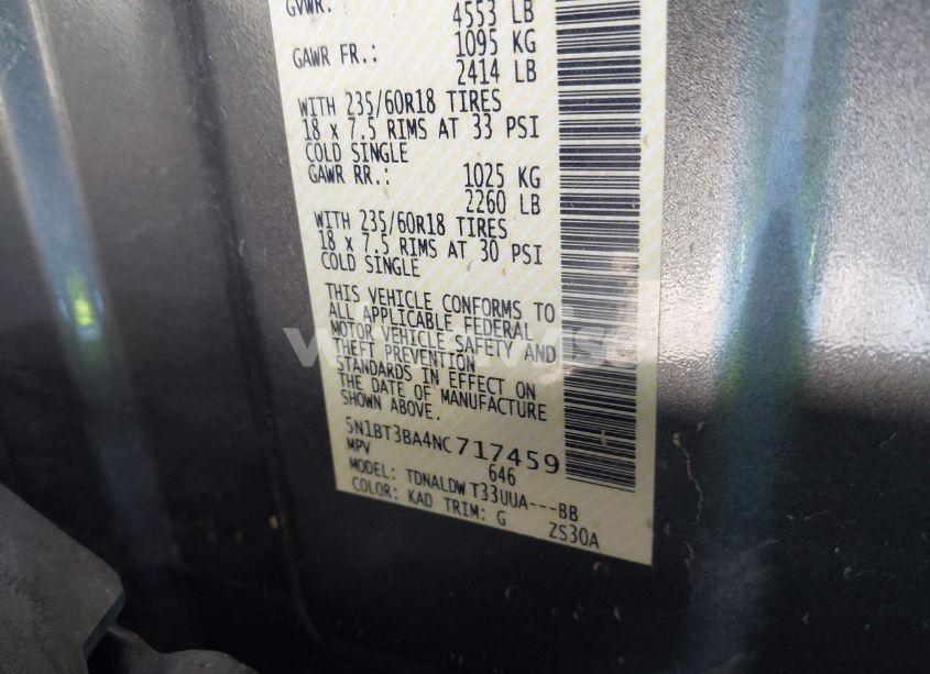 Photo 9 of 2022 Nissan Rogue SV FWD (VIN 5N1BT3BA4NC717459)