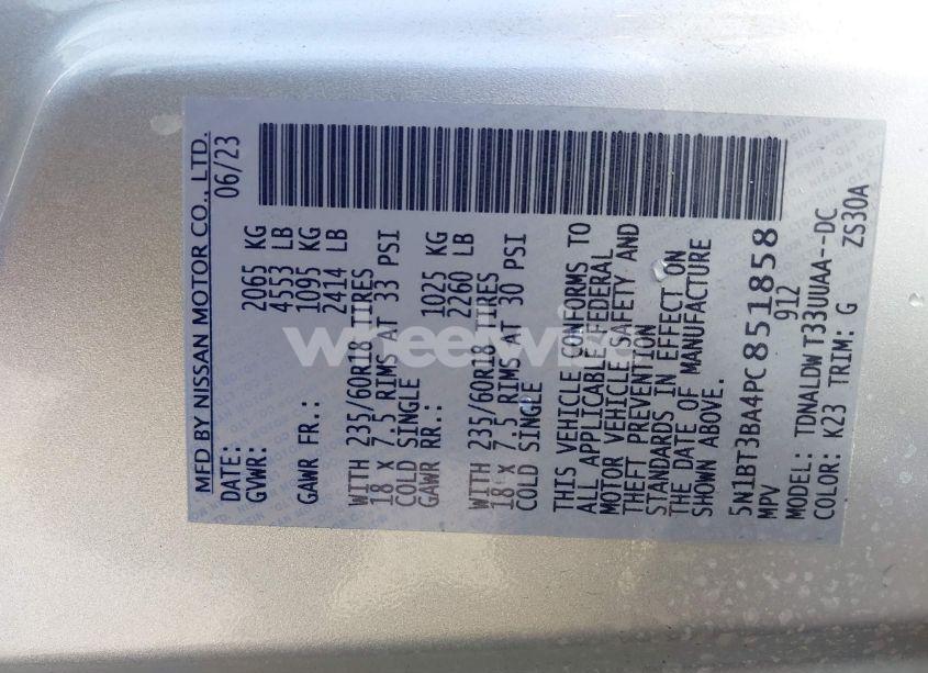 Photo 9 of 2023 Nissan Rogue SV FWD (VIN 5N1BT3BA4PC851858)