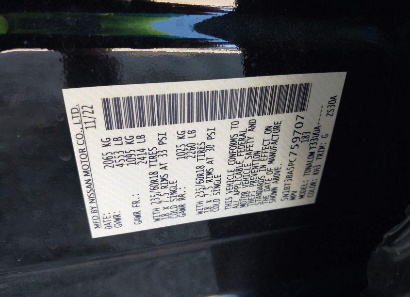 Photo 9 of 2023 Nissan Rogue SV FWD (VIN 5N1BT3BA5PC759707)