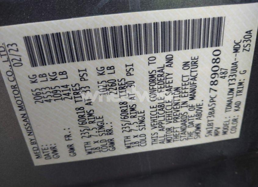 Photo 9 of 2023 Nissan Rogue SV FWD (VIN 5N1BT3BA5PC789080)