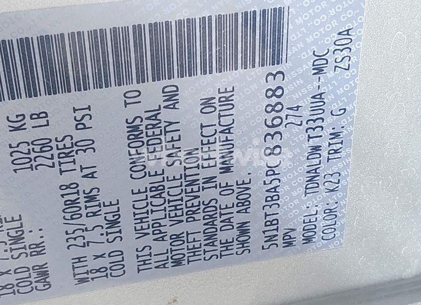 Photo 9 of 2023 Nissan Rogue SV FWD (VIN 5N1BT3BA5PC836883)