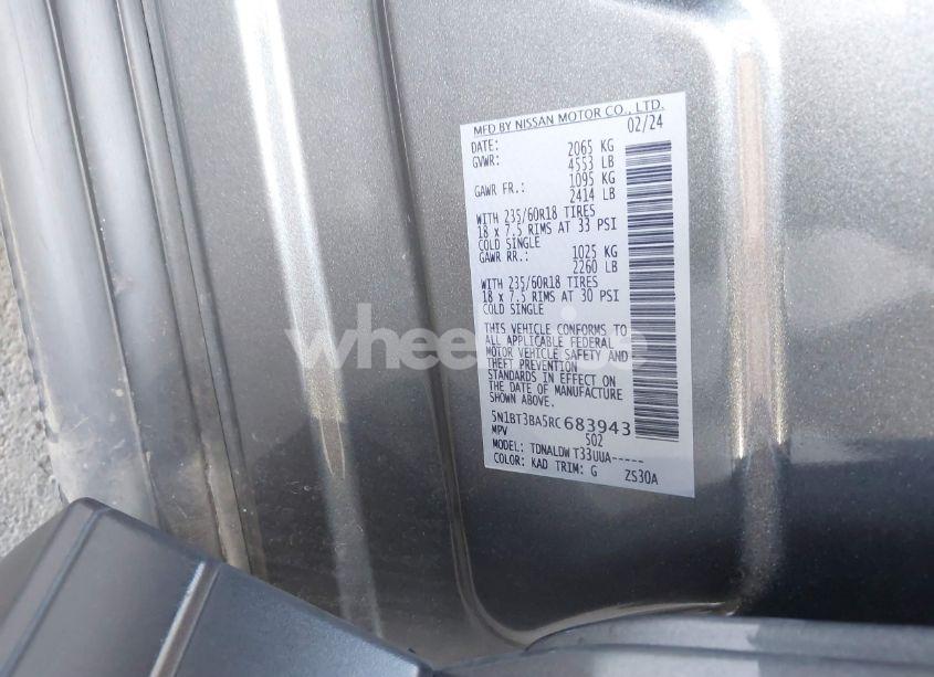 Photo 9 of 2024 Nissan Rogue SV FWD (VIN 5N1BT3BA5RC683943)