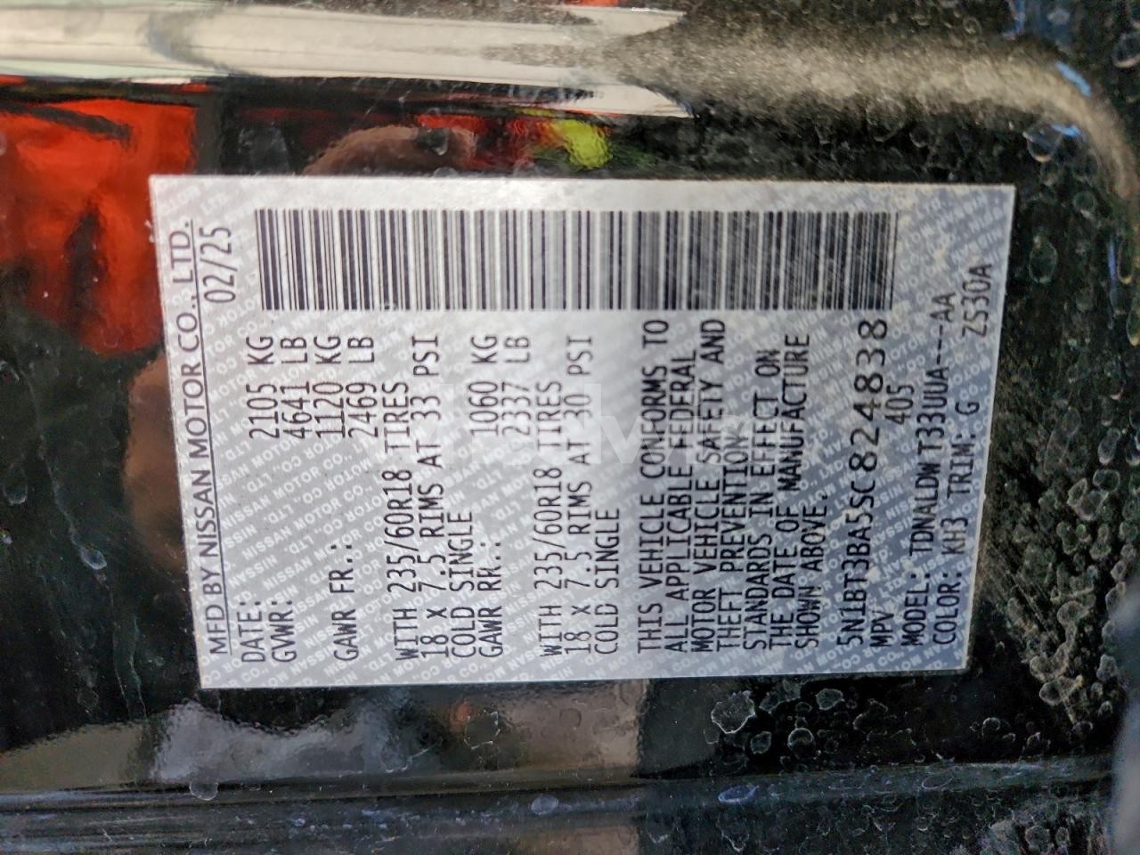 Photo 14 of 2025 NISSAN ROGUE SV (VIN 5N1BT3BA5SC824838)