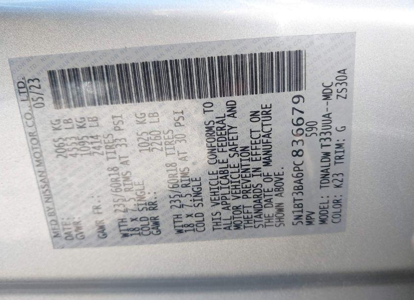 Photo 9 of 2023 Nissan Rogue SV FWD (VIN 5N1BT3BA6PC836679)