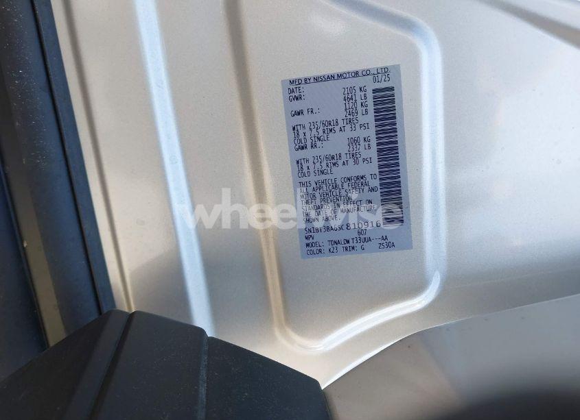 Photo 9 of 2025 Nissan Rogue SV FWD (VIN 5N1BT3BA6SC810916)