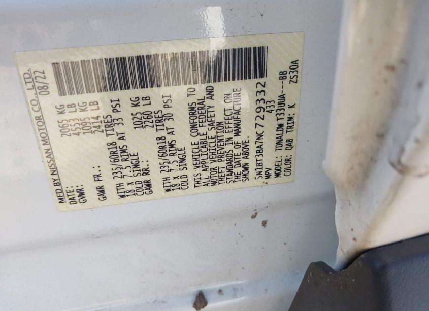 Photo 9 of 2022 Nissan Rogue SV FWD (VIN 5N1BT3BA7NC729332)