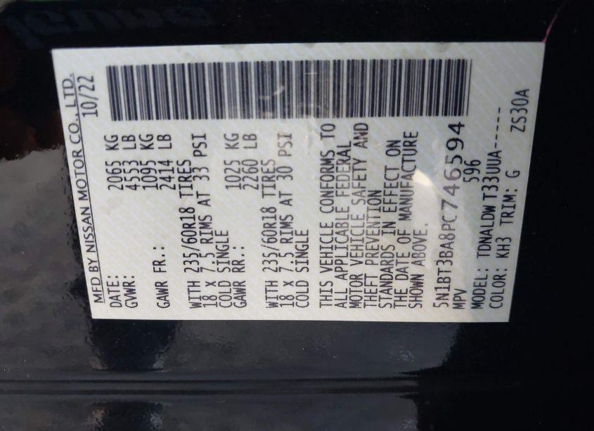 Photo 9 of 2023 Nissan Rogue SV FWD (VIN 5N1BT3BA8PC746594)