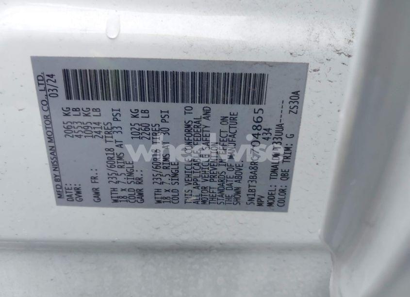 Photo 9 of 2024 Nissan Rogue SV FWD (VIN 5N1BT3BA8RC704865)