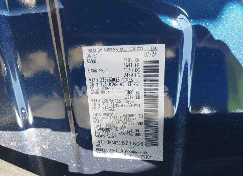 Photo 9 of 2025 Nissan Rogue SV FWD (VIN 5N1BT3BA8SC671808)