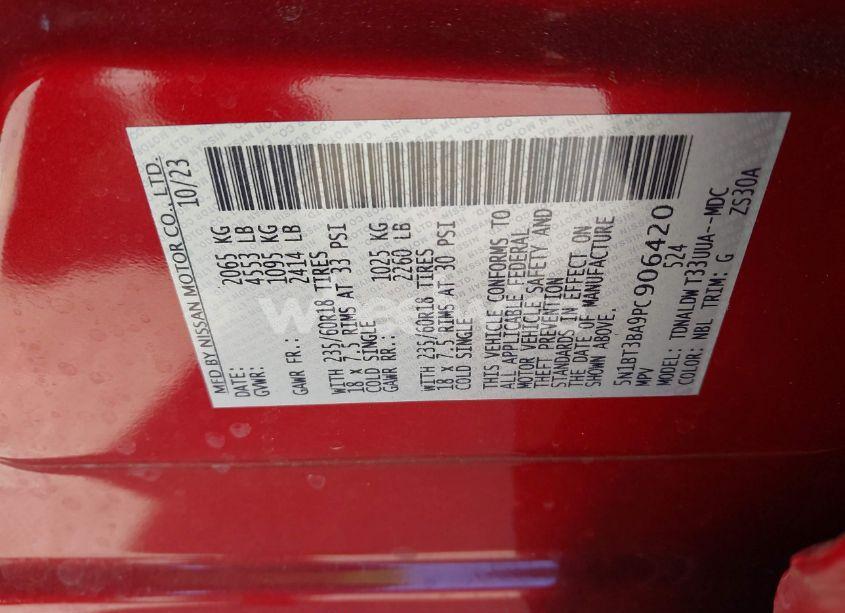 Photo 9 of 2023 Nissan Rogue SV FWD (VIN 5N1BT3BA9PC906420)