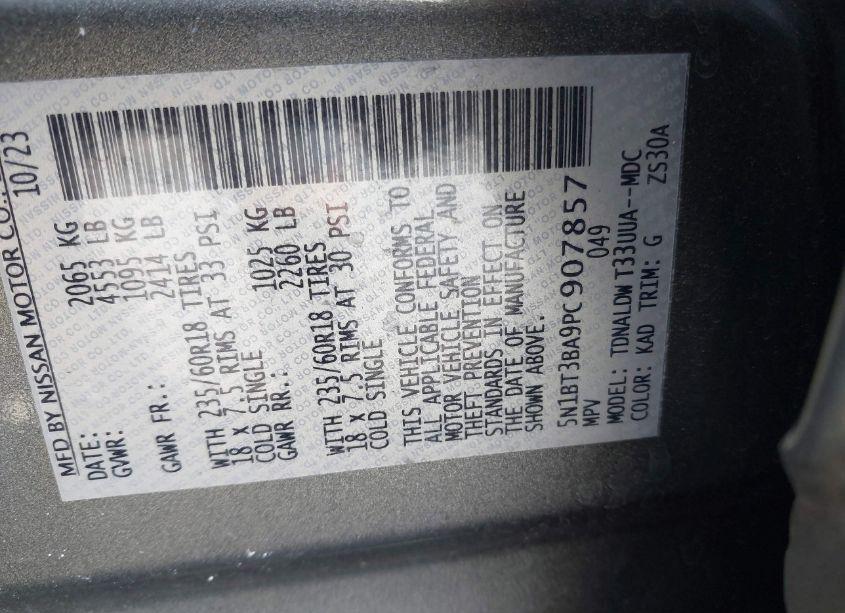 Photo 9 of 2023 Nissan Rogue SV FWD (VIN 5N1BT3BA9PC907857)