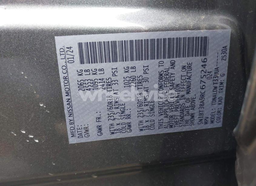 Photo 9 of 2024 Nissan Rogue SV FWD (VIN 5N1BT3BA9RC675246)