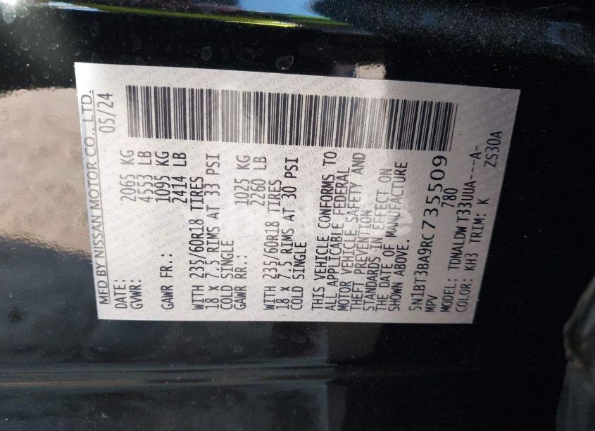 Photo 9 of 2024 Nissan Rogue SV FWD (VIN 5N1BT3BA9RC735509)