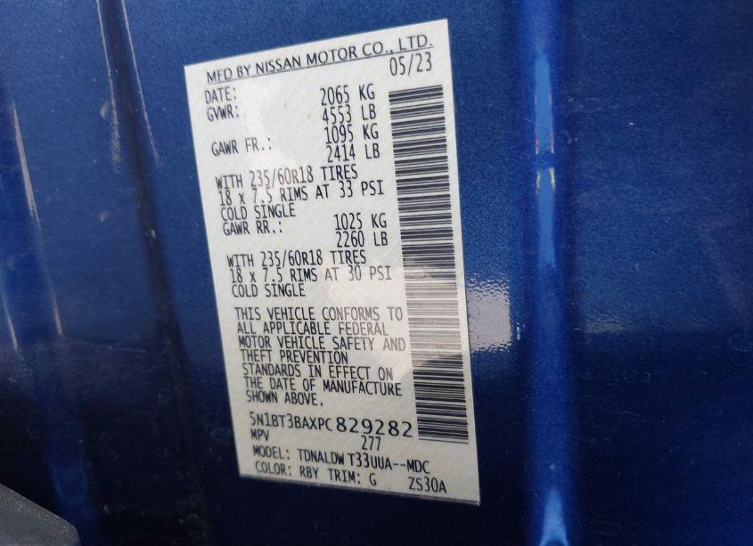 Photo 9 of 2023 Nissan Rogue SV FWD (VIN 5N1BT3BAXPC829282)