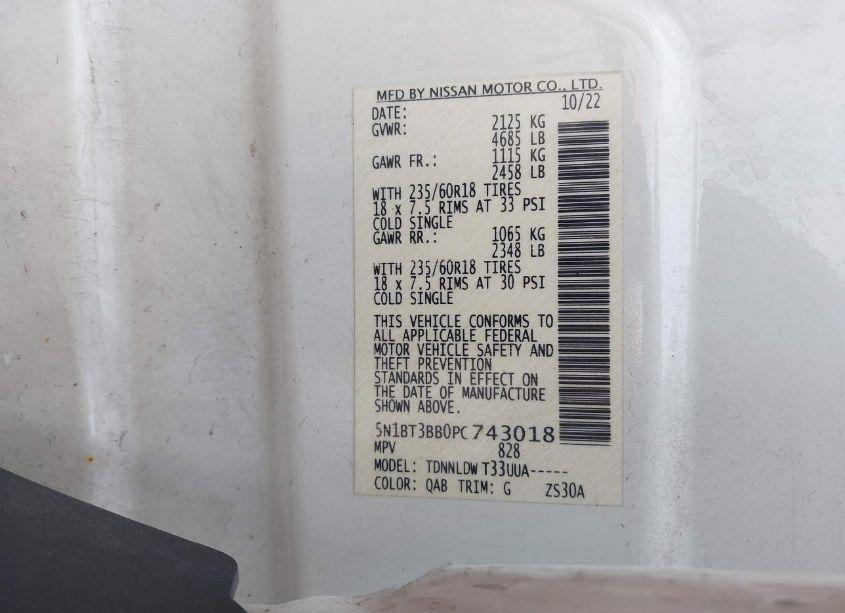 Photo 9 of 2023 Nissan Rogue SV INTELLIGENT AWD (VIN 5N1BT3BB0PC743018)