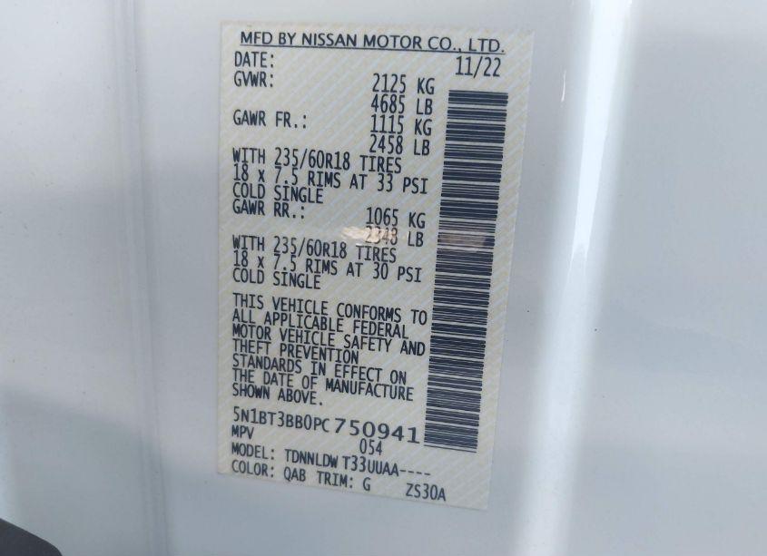 Photo 9 of 2023 Nissan Rogue SV INTELLIGENT AWD (VIN 5N1BT3BB0PC750941)