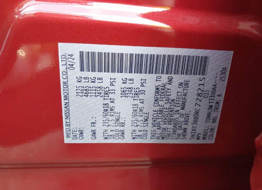 Photo 9 of 2024 Nissan Rogue SV INTELLIGENT AWD (VIN 5N1BT3BB0RC728215)