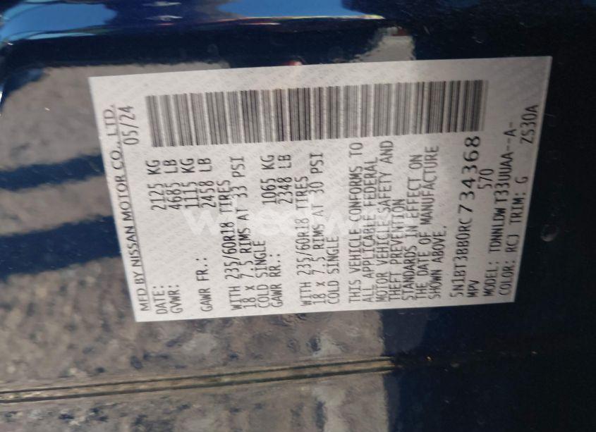 Photo 9 of 2024 Nissan Rogue SV INTELLIGENT AWD (VIN 5N1BT3BB0RC734368)