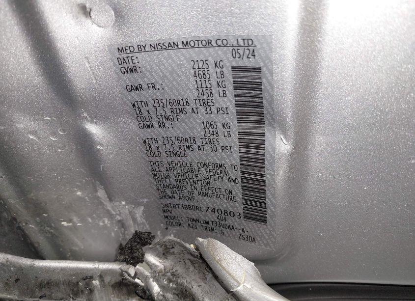 Photo 9 of 2024 Nissan Rogue SV INTELLIGENT AWD (VIN 5N1BT3BB0RC740803)