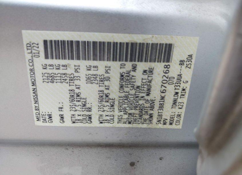 Photo 8 of 2022 Nissan Rogue SV INTELLIGENT AWD (VIN 5N1BT3BB1NC670268)