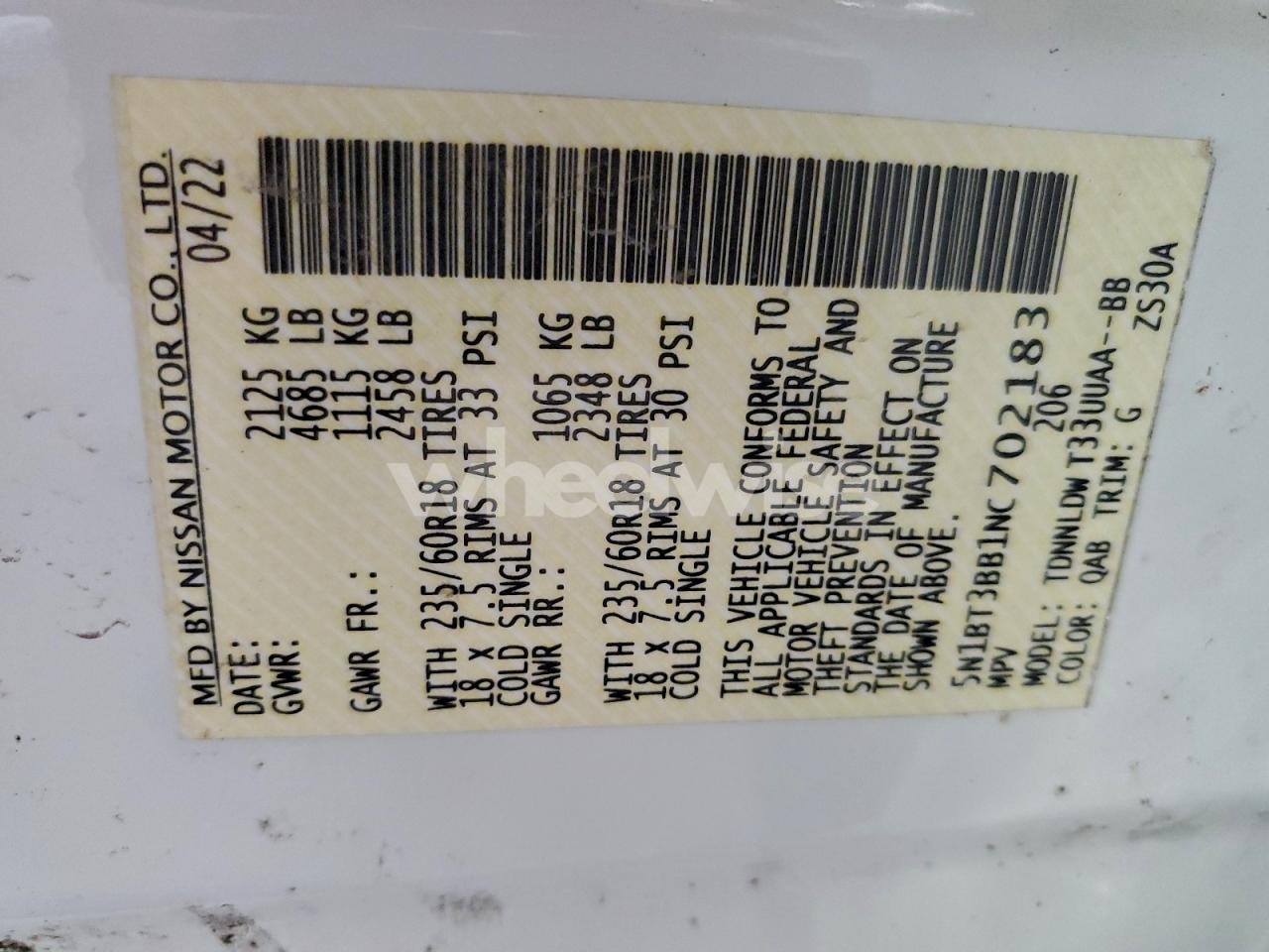 Photo 13 of 2022 NISSAN ROGUE SV (VIN 5N1BT3BB1NC702183)