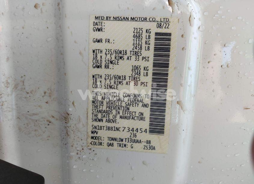 Photo 9 of 2022 Nissan Rogue SV INTELLIGENT AWD (VIN 5N1BT3BB1NC734454)