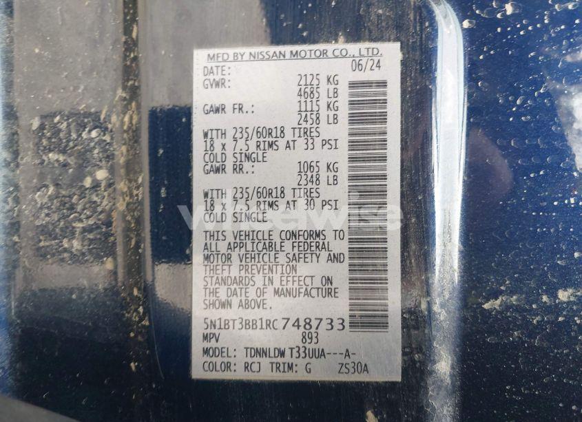 Photo 9 of 2024 Nissan Rogue SV INTELLIGENT AWD (VIN 5N1BT3BB1RC748733)