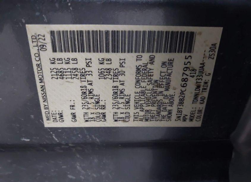 Photo 9 of 2023 Nissan Rogue SV INTELLIGENT AWD (VIN 5N1BT3BB2PC687955)