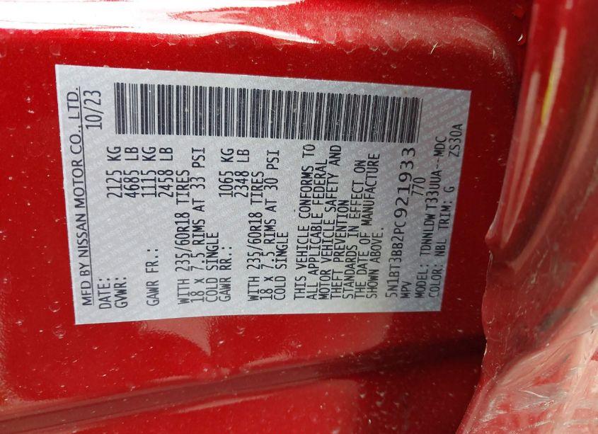 Photo 9 of 2023 Nissan Rogue SV INTELLIGENT AWD (VIN 5N1BT3BB2PC921933)