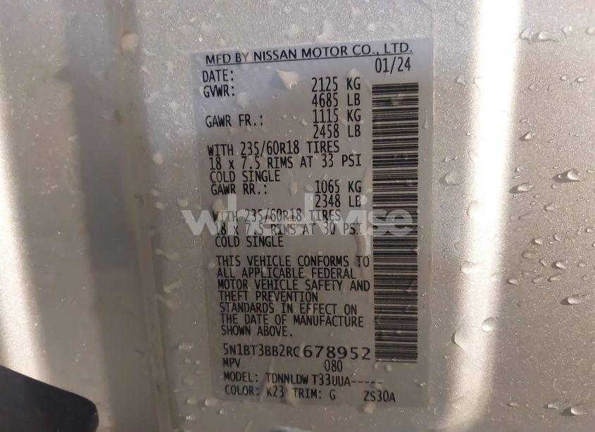 Photo 9 of 2024 Nissan Rogue SV INTELLIGENT AWD (VIN 5N1BT3BB2RC678952)