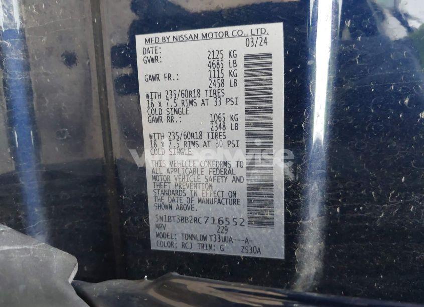 Photo 9 of 2024 Nissan Rogue SV INTELLIGENT AWD (VIN 5N1BT3BB2RC716552)