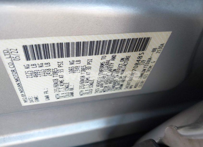 Photo 9 of 2022 Nissan Rogue SV INTELLIGENT AWD (VIN 5N1BT3BB3NC708485)