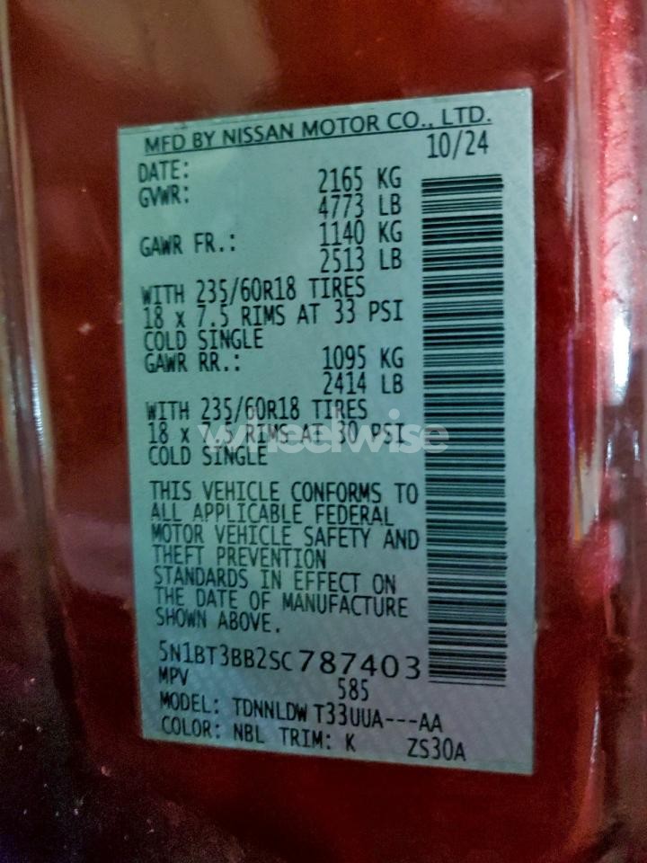 Photo 14 of 2025 NISSAN ROGUE SV (VIN 5N1BT3BB3SC774269)