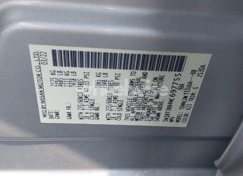 Photo 9 of 2022 Nissan Rogue SV INTELLIGENT AWD (VIN 5N1BT3BB4NC697755)