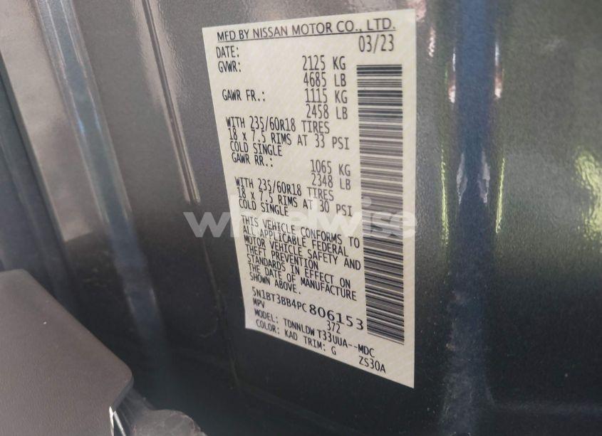 Photo 9 of 2023 Nissan Rogue SV INTELLIGENT AWD (VIN 5N1BT3BB4PC806153)